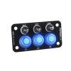 47177 Panel s 3x spínači + 3x pojistky, 12/24V