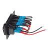 47155 Panel s 3x spínači Rocker + 2x USB 12/24V