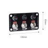 47179 Panel s 3x spínači + 3x pojistky, 12/24V