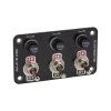 47179 Panel s 3x spínači + 3x pojistky, 12/24V