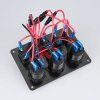 47180 Panel s 5x spínači + 2x USB/Voltmetr a CL zásuvka, 12/24V
