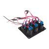 47180 Panel s 5x spínači + 2x USB/Voltmetr a CL zásuvka, 12/24V