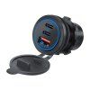 34720 USB QC3.0 + 2xUSB-C zásuvka 12/24V