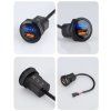 34717 USB nabíječka QC3.0 do panelu, kulatá, 12/24V