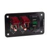 47169 Panel s 2x spínačem + 2x USB + voltmetr
