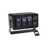 47174 Panel s 3x spínači Rocker, voltmetr + USB/USB-C zásuvka, 12/24V