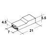 IMP 428979 Kryt dutinky 4,8mm bílý