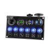 47185 Panel s 6x spínači + 4x USB PD/Voltmetr/CL zásuvka, 12/24V