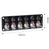 47183 Panel s 6x spínači + 6x pojistky, 12/24V