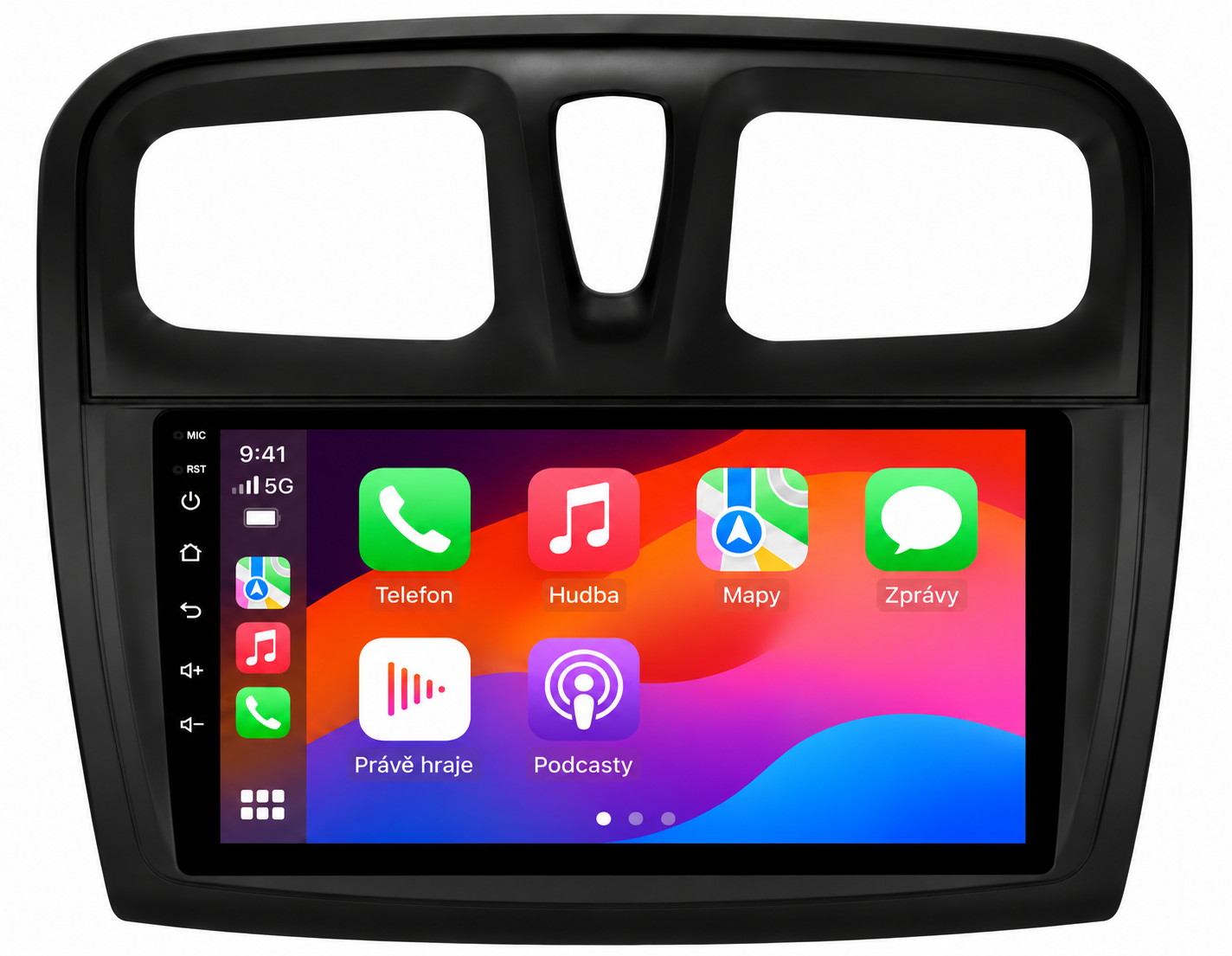 Dacia Sandero 2 řady S – hranaté výdechy – CarPlay