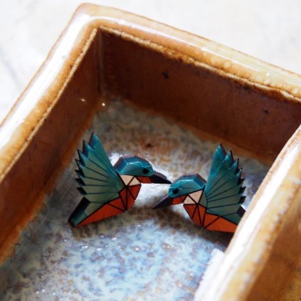 Náušnice Ledňáček Doružova