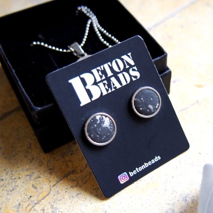Betonové náušnice Beton Beads