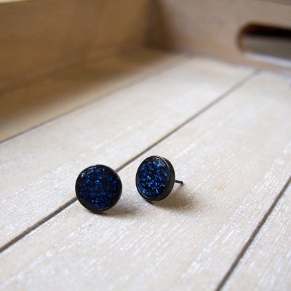 Beton Beads náušnice modré