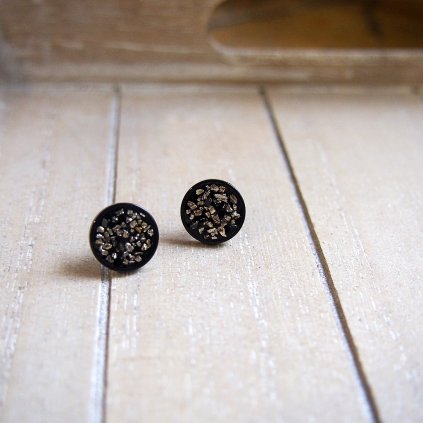 Betonové náušnice černé Beton Beads