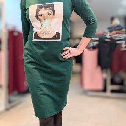 Zelené přiléhavé šaty