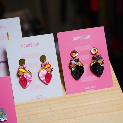 Dorůžova originální náušnice Srdce