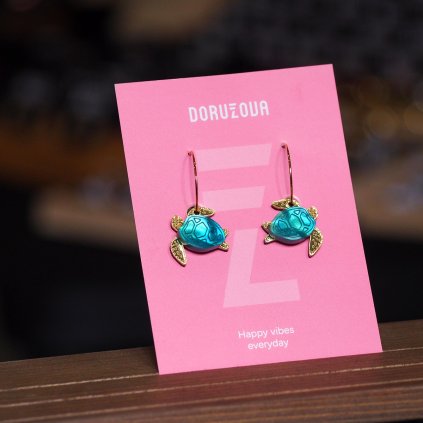 Originální náušnice Sina Želvy na kruhu