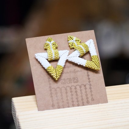 Korálkové náušnice Czech Beadwork