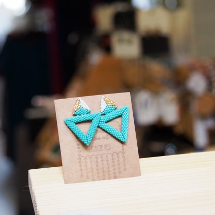 Korálkové náušnice Czech Beadwork