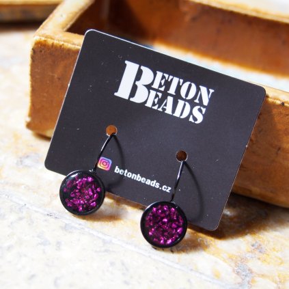Betonové náušnice na kruhu Beton Beads