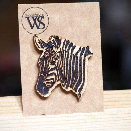 Dřevěná brož Wood Style