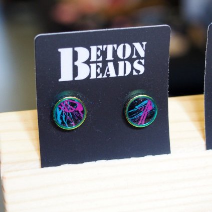 Betonové náušnice multichrom Beton Beads