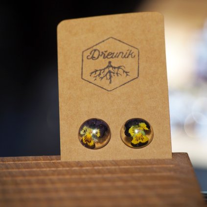 Fialkové náušnice Dřevník