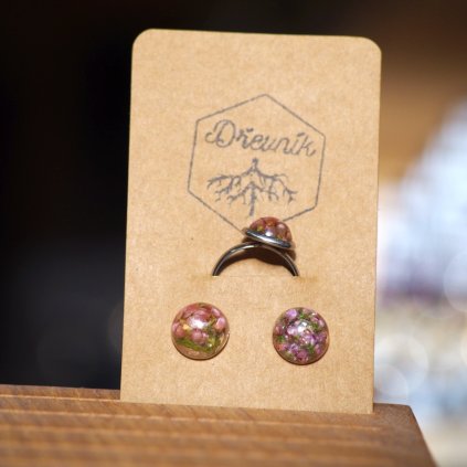 Květiny ve šperku, sada s vřesem