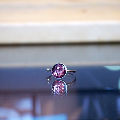 Betonový prsten Beton Beads růžový