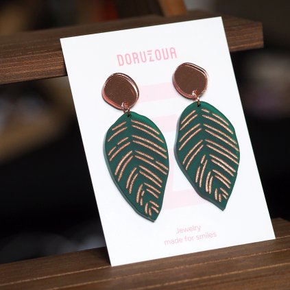 Náušnice Dorůžova, listy jako náušnice