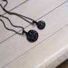 Černý přívěšek a černý řetízek Beton Beads