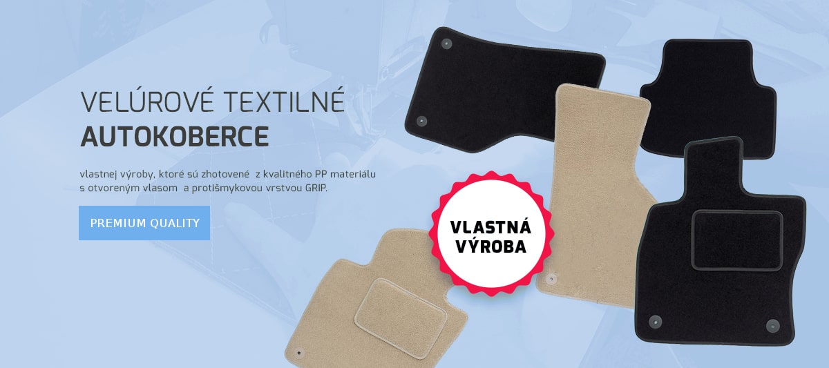Velúrové textilné autokoberce pre desktop