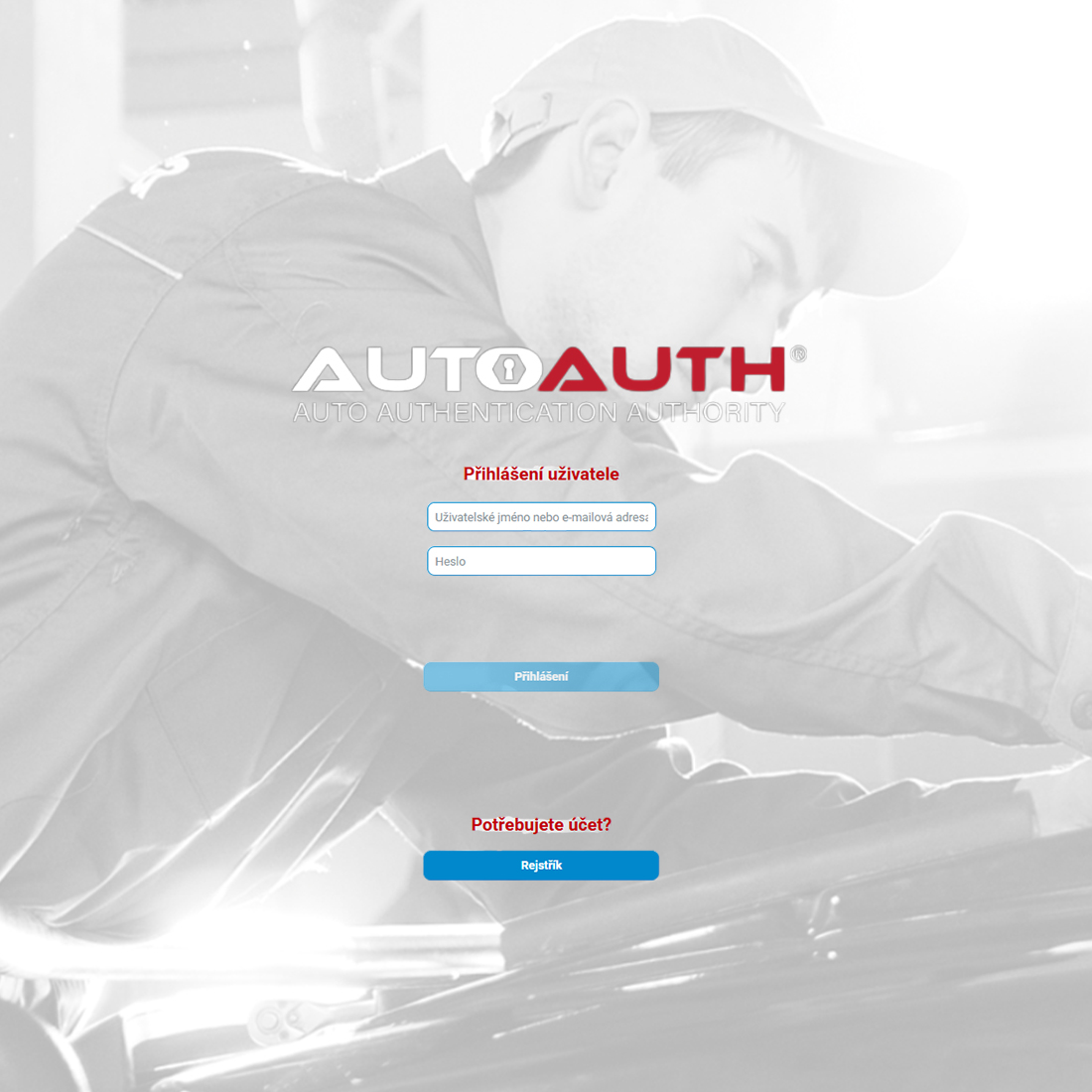 Registrace AutoAuth FCA