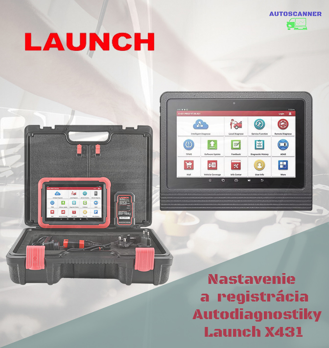 Nastavenie a registrácia autodiagnostiky Launch X431 Videonávod