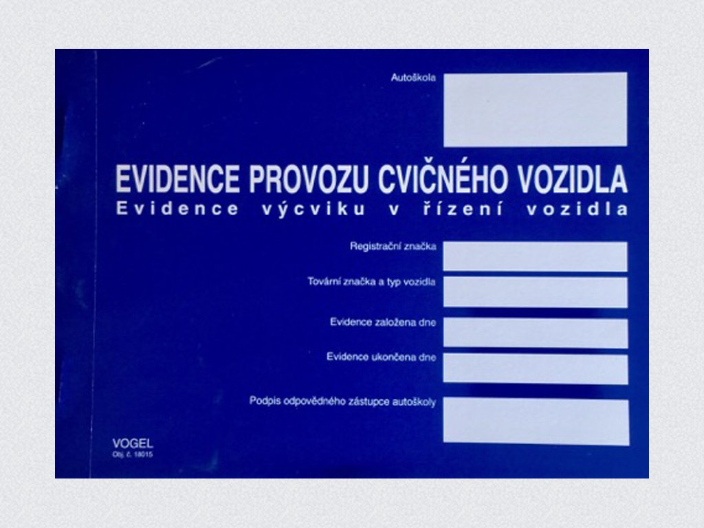 Evidence provozu cvičného vozidla - Nová k 1.1.2022