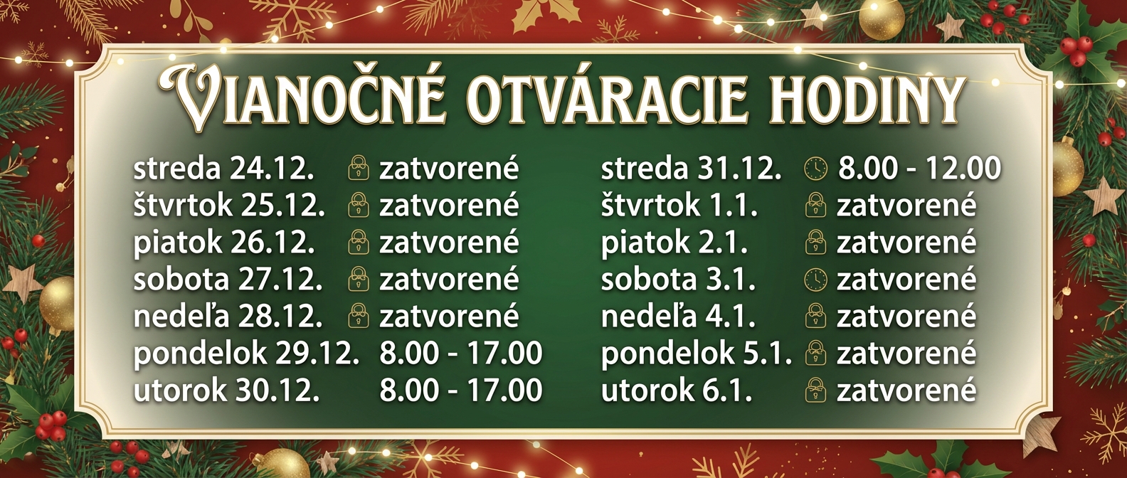 otváracie hodiny