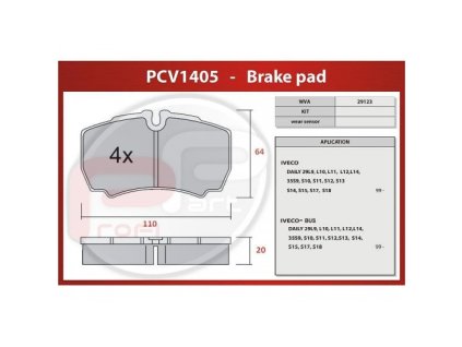 brzdové doštičky Iveco Daily