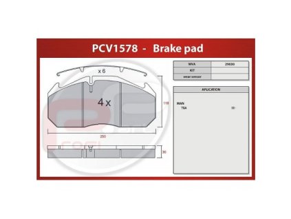 brzdové doštičky MAN F90