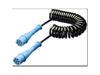 špirálový kábel 4,5m plastový N EURO 7dier