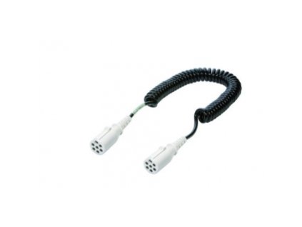 špirálový kábel 4,5m plastový S EURO 6+1kolík