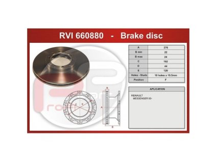 brzdový kotúč RENAULT MESSENGER