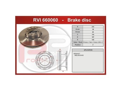 brzdový kotúč RENAULT MIDLUM  predný