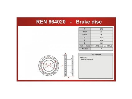 brzdový kotúč RENAULT MIDLUM predný