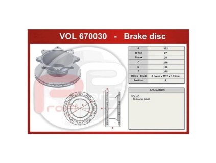 brzdový kotúč VOLVO 104