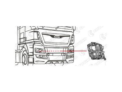 držiak svetlometu pravý