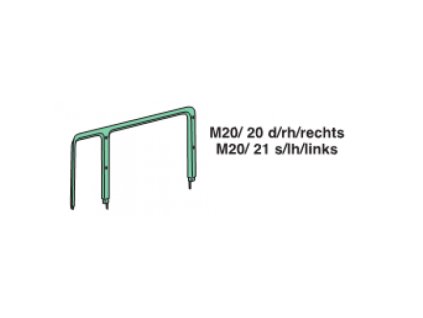 horný rám skla ľavý