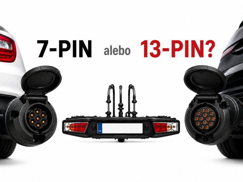 7-pin alebo 13-pin? Aký je rozdiel a ktorý konektor potrebujete pre nosič bicyklov?