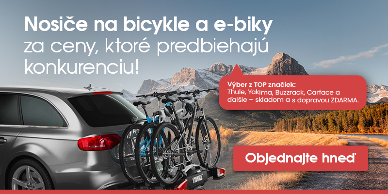 nosiče na bicykle a e-bike za ceny, ktoré predbiehajú konkurenciu!