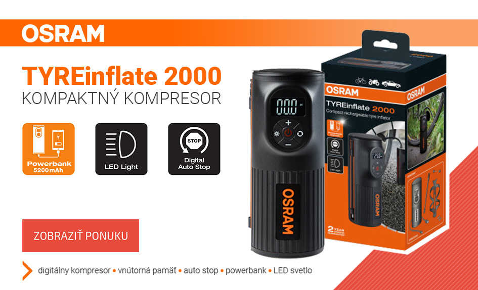 Kompaktný kompresor OSRAM TYREinflate 2000