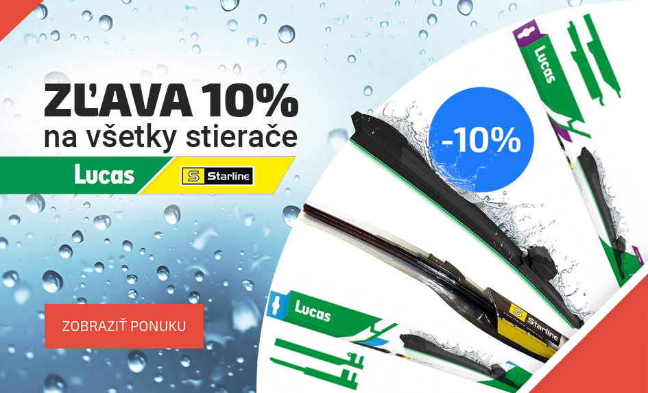 Zľava 10% na všetky stierače